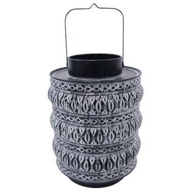Imagem de Lanterna Cali Decorativa Em Ferro D19.5Xa26Cm Prata