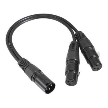 Imagem de Cabo Audio Xlr Splitter Y 30cm Xlr Banhado Dmx Microfone - Ld