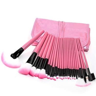 Imagem de Conjuntos de pincéis de maquiagem de 24 peças, pincéis de cosméticos profissionais, base de sobrancelha em pó, sombras, pinceaux, ferramentas de maquiagem, rosa