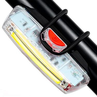 Imagem de KEYWELL Farol de Bicicleta Recarregável USB - Luz frontal de LED Super Brilhante com Indicador de Bateria Baixa e Modos de Memória Funções - Lúmens Potentes para Ciclismo Segurança Lanterna, Branco