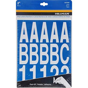 Imagem de The Hillman Group 847008 Kit de letras e números recortados com matriz, branco, 5 cm