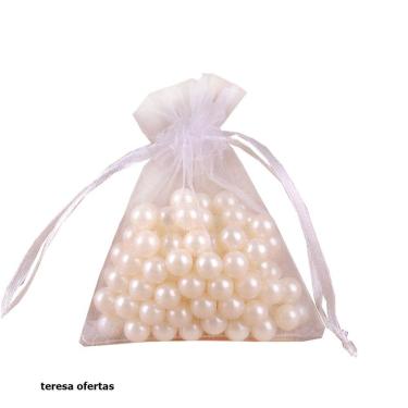 Imagem de 100 saquinhos de organza Branco 7x9 