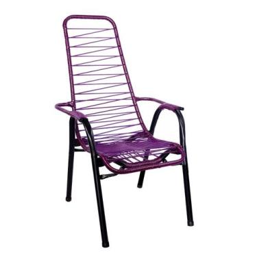 Imagem de Cadeira De Área E Varanda Reforçada De Fio Lilás Fortmix
