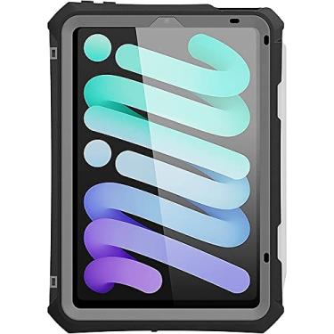 Imagem de SaharaCase Capa de proteção à prova d'água para Apple iPad Mini 8,3 polegadas (6ª geração 2021) [para-choque à prova de choque] Resistente à água IP68 proteção resistente antiderrapante - preta