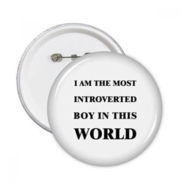 Imagem de Broche redondo I Am The Introverted Boy Emblema para decoração 5 peças