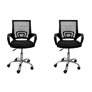 Imagem de Kit 2 Cadeiras Office Santiago Rivatti Móveis Preto