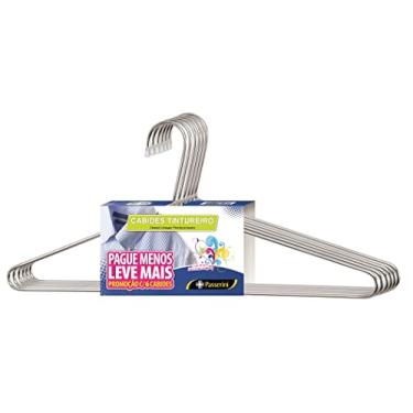 Imagem de Cabide Tintureiro Cromado - Kit com 05 Peças - Cód 04932