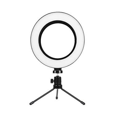 Imagem de Luz anelar LED de 6 polegadas circular LED para fotografia de vídeo selfie Luz anelar de mesa Substituição do tripé para You Tube/Tik Tok Live Streaming