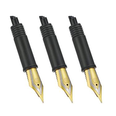 Imagem de Conjunto de 3 canetas-tinteiro Hongdian com pontas médias douradas para Black Forest 1850, 1851, 1843, 6013, 517D, 517S, 525, H1, H3, A3, 1843 e 920