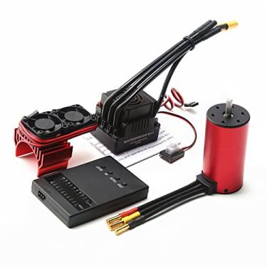 Imagem de LAURAG Motor sem escova S3670 2650KV Brushless Motor Motor Impermeável Sensorless e 120A Brushless ESC XT60 Plug Substituição do Cartão de Programação do Dissipador de Calor para HSP HPI Traxxas 1/8 R