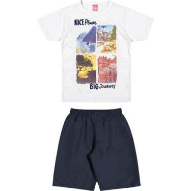 Imagem de Conjunto Infantil Elian Camiseta Manga Curta E Bermuda - Em Algodão E