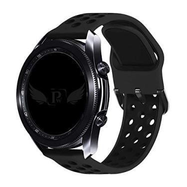 Imagem de Pulseira Sport Moderna 22mm compatível com Samsung Galaxy Watch 3 45mm - Galaxy Watch 46mm - Gear S3 Frontier - Amazfit GTR 47mm - Amazfit GTR 2 - Marca LTIMPORTS (Preto)
