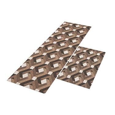 Imagem de Tapete Passadeira de Cozinha Cindy 120x40 + Capacho 60x40