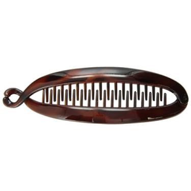 Imagem de Caravan Banana de casco de tartaruga grande para rabo de cavalo com trava de torção de plástico