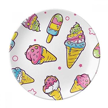 Imagem de Prato de sorvete Star Pink Sugar picolé decorativo de porcelana salver louça de jantar