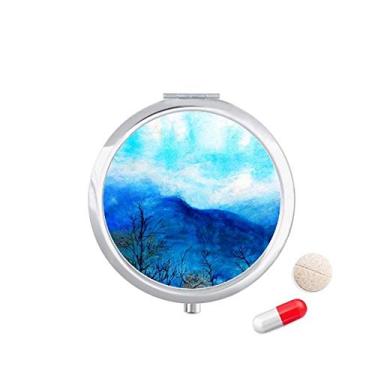 Imagem de Blue Mountain Painting Art Pill Case Pocket Medicine Storage Box Dispenser Recipiente