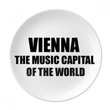 Imagem de Prato decorativo Vienna Music Capital of The World Prato de porcelana Salver Prato de jantar