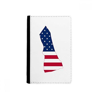 Imagem de New Hampshire USA Mapa Estrelas Listras Bandeira Formato Passaporte Notecase Burse Carteira Carteira Porta-cartão