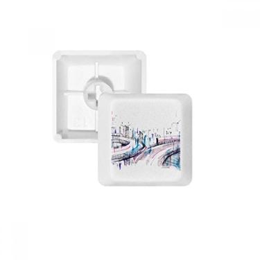 Imagem de Kit de atualização de teclado mecânico PBT com design moderno arranha-céus Overpass