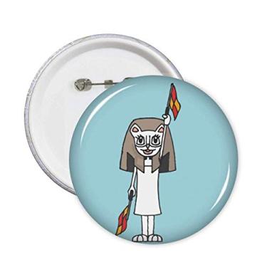 Imagem de Pinos de árbitro Offside Bandeira de árbitro Gato Múmia Emblema Emblema Acessório Decoração 5 peças