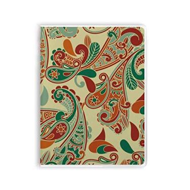 Imagem de Caderno de folhas de flores, estampa abstrata, capa de goma para diário