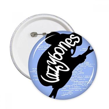 Imagem de Silhueta de bicho-preguiça preta, broches, broches, decoração de roupas, 5 peças, presente