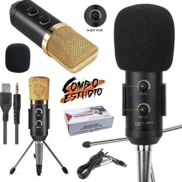 Imagem de Microfone Condensador Profissional Para Gravação Em Estúdio Live Canto