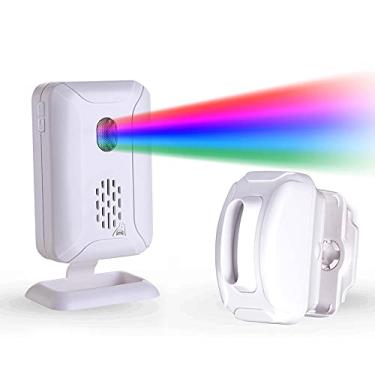 Imagem de KMV LED infravermelho detector de radar de microondas de infravermelho instalação de alarme sonoro e luminoso fácil à prova d'água baixa faixa de alarme falso longo-SF30