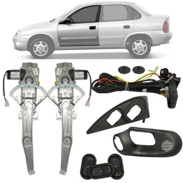 Imagem de Kit Vidro Elétrico Gm Corsa Classic Sedan Hatch 4 Portas Dianteiro Sensorizado Positron