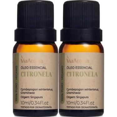 Imagem de KIT 2 Óleos Essenciais Via Aroma Puros e Naturais - Escolha Entre Diversas Fragrancia ex. Menta Piperita, Lavanda, Alecrim e Muito Mais. (2x Citronela)