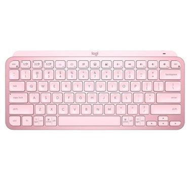 Imagem de Teclado sem Fio Logitech MX Keys Mini - Padrão US - Rosa - Bluetooth - 920-010507