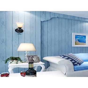 Imagem de Papel de Parede - Azul com Listras Azul Escuro - Rolo com 10m x 53cm - LMS-PPY-YW92-1