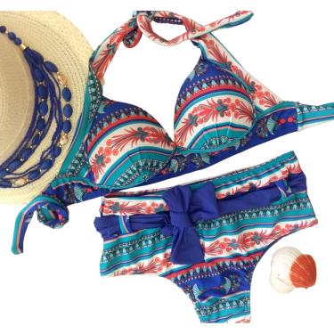 Imagem de Conjunto De Biquíni Estruturado Com Hot Pants Estampado