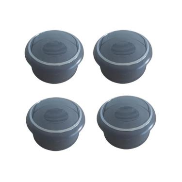 Imagem de Kit Difusor Ar Palio Doblo Cinza Escuro Aro Cromado