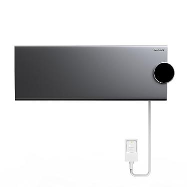 Imagem de Toalheiro elétrico inteligente com temporizador de controle de temperatura montado na parede suportes de secagem à prova d'água liga de alumínio hotel banheiro trilhos do radiador, A, 480 * 158 * 106 mm