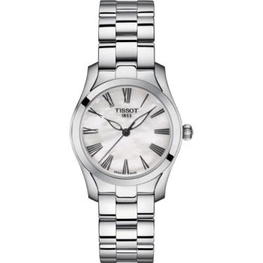 Imagem de Tissot Relógio feminino T-Wave em aço inoxidável cinza T112210111300