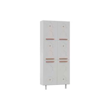 Imagem de Paneleiro De Cozinha Mirage New Aço C- 6 Portas 80cm Branco - Telasul