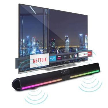 Imagem de Caixa De Som Soundbar Bluetooth Tv Smart Home Theater Barra Com LED RGB Sem Fio