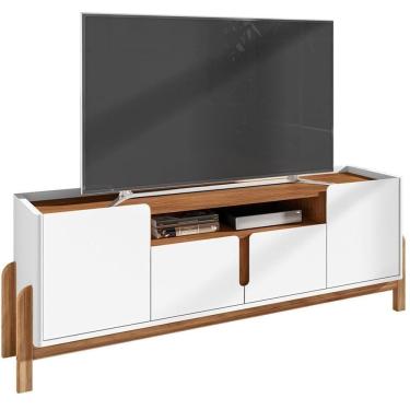 Imagem de Rack Para Sala 170 Cm 011080 Branco Cedro Dcasa Branco Cedro
