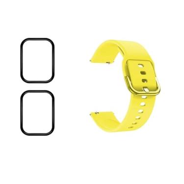 Imagem de Kit para Smartwatch Amazfit GTS 3 / 2 / 2 Mini/ 2e / 1 [Duas Película] + [Pulseira] (GTS 2 Mini, Amarelo)