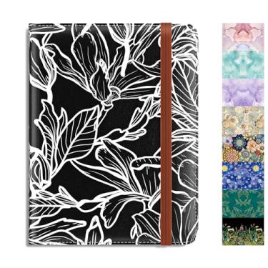 Imagem de Rimilak Porta-passaporte, carteira de passaporte com bloqueio de RFID com janela transparente para passagem aérea, protetor organizador de documentos de viagem de couro para mulheres e homens, Folhas