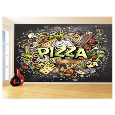 Imagem de Papel De Parede 3D Alimentos Pizza Receita Sabor 3,5M Al453