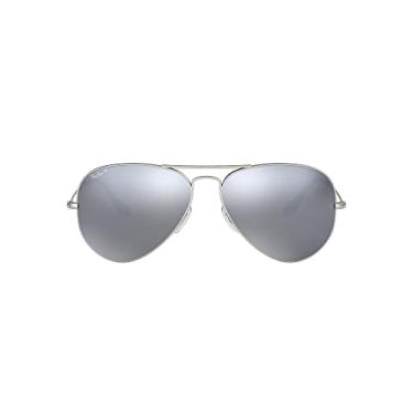 Imagem de Óculos de Sol Ray-Ban Polarizado Aviator Large Metal 0RB3025 019/W3 Tam 58 / Cinza - Lentes Cinza Espelhado