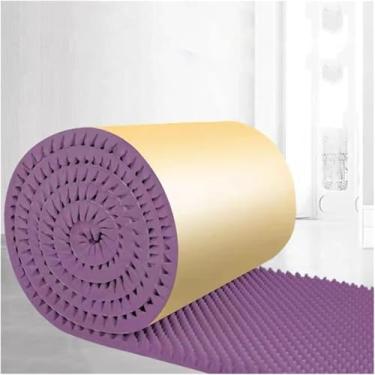 Imagem de Espuma de isolamento acústico de isolamento de ruído, caixa de ovo autoadesiva de 7cm de espessura à prova de som fácil de cortar placas acústicas, roxo, 40m/131,23 pés