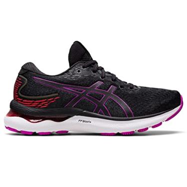 Imagem de ASICS Tênis de corrida feminino Gel-Nimbus 24, Preto/orquídea, 7.5