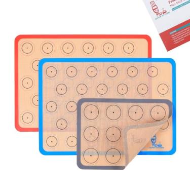 Imagem de Tapete de silicone para assar macaron, Red,Blue,Gray, 16.5x11.6, 1