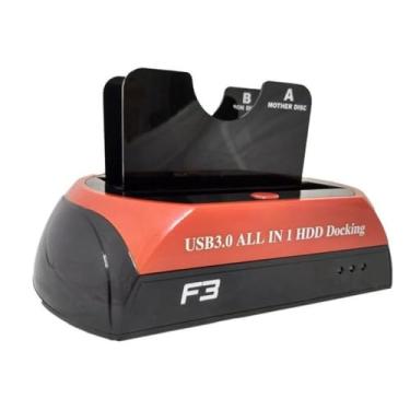 Imagem de Dock Station F3 2 em 1 P/ 2 HD's/SSD Sata 2.5 3.5 USB 3.0 JC-DOC876U3
