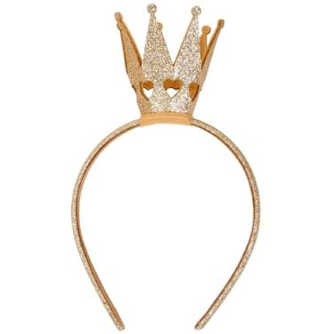 Imagem de Huachi Tiara feminina com coroa de princesa e rainha, fantasia de Halloween, aniversário, faixa de cabelo dourada