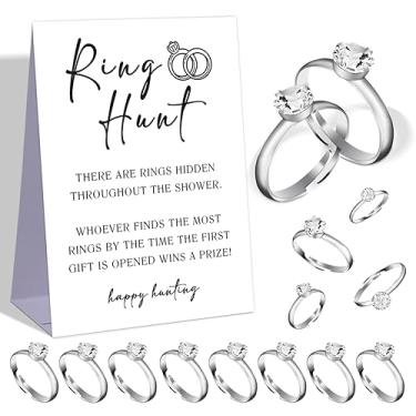 Imagem de Jogo minimalista de caça de anel, decoração de chá de panela, jogo de chá de casamento, jogos de festa de noivado, caça ao tesouro de despedida de solteira, lembrancinhas de chá de panela para