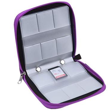Imagem de Eco-Fused Capa para cartão de memória – Serve para até 44x SD, SDHC, Micro SD, Mini SD e 4X CF – Suporte com 44 compartimentos (roxo/44 compartimentos - 1 pacote)